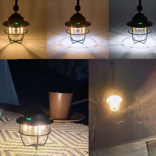 キャンピングミニビンテージランプ機能