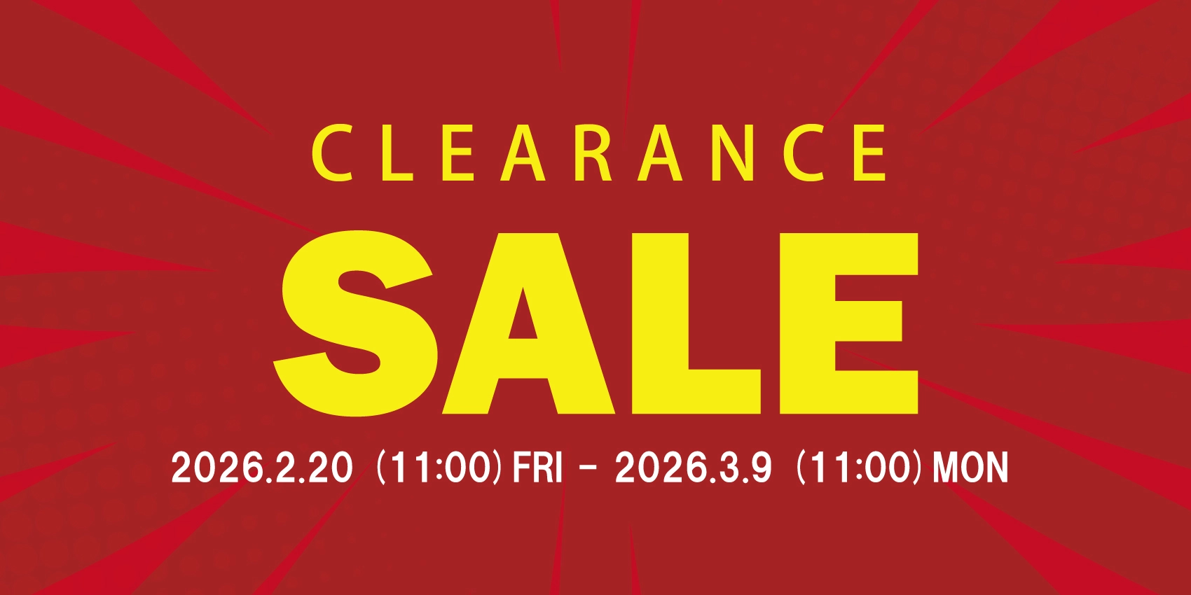 クリアランスセール