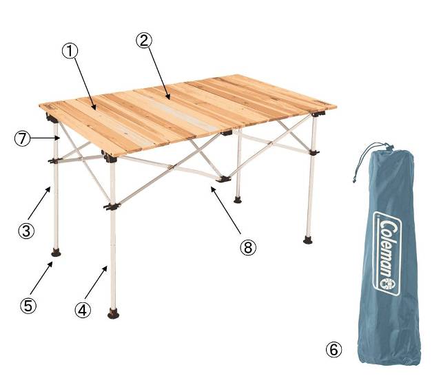 Coleman　コールマン　ウッドロールテーブル