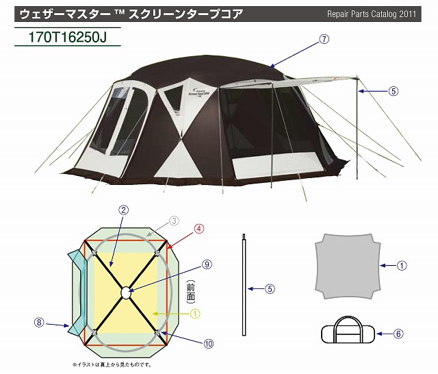 コールマンウェザーマスタースクリーンタープコア