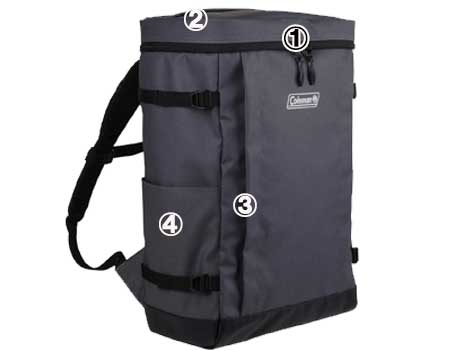 シールド35グレーブラック外側ポケット