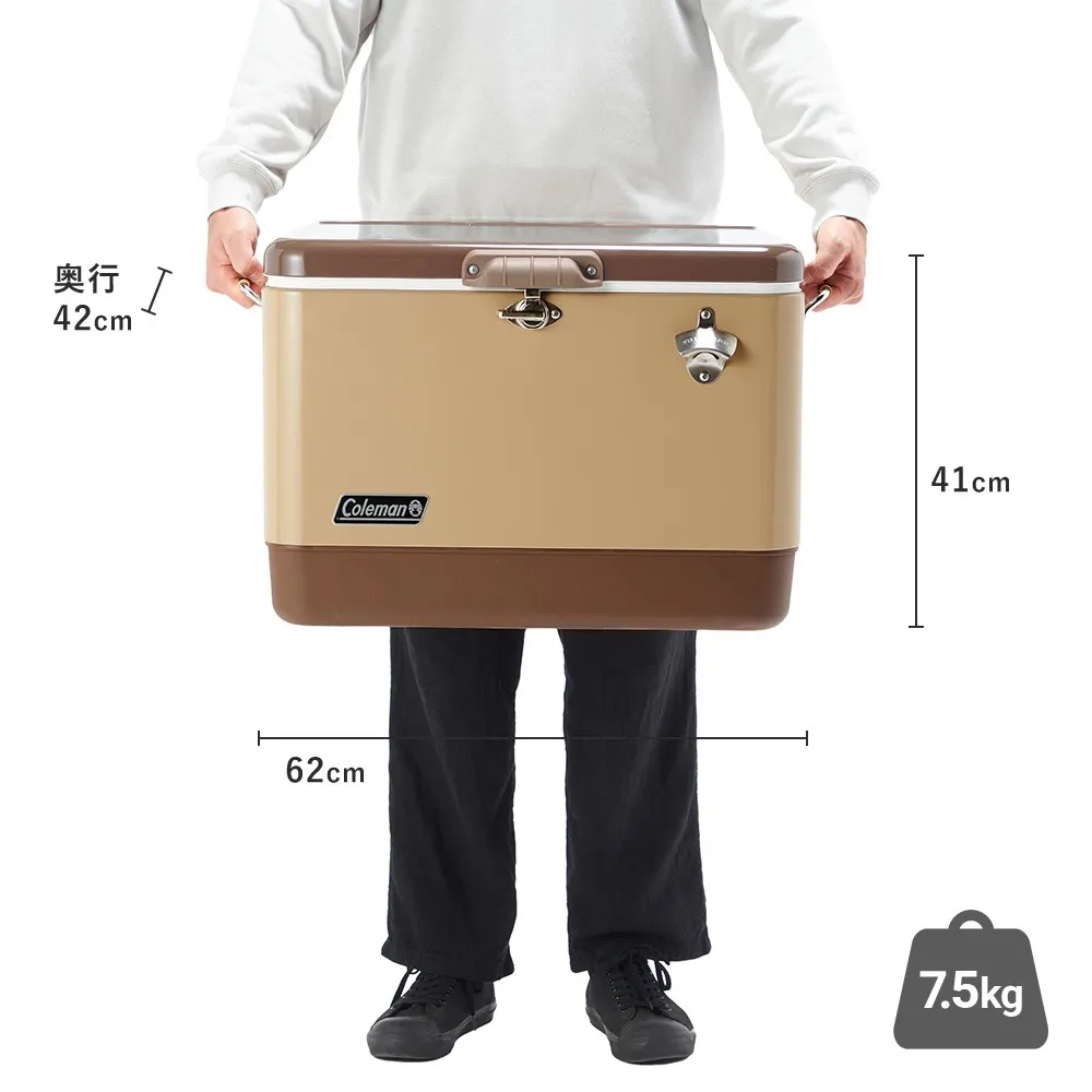 54QTスチールベルトクーラー(バターナッツ )