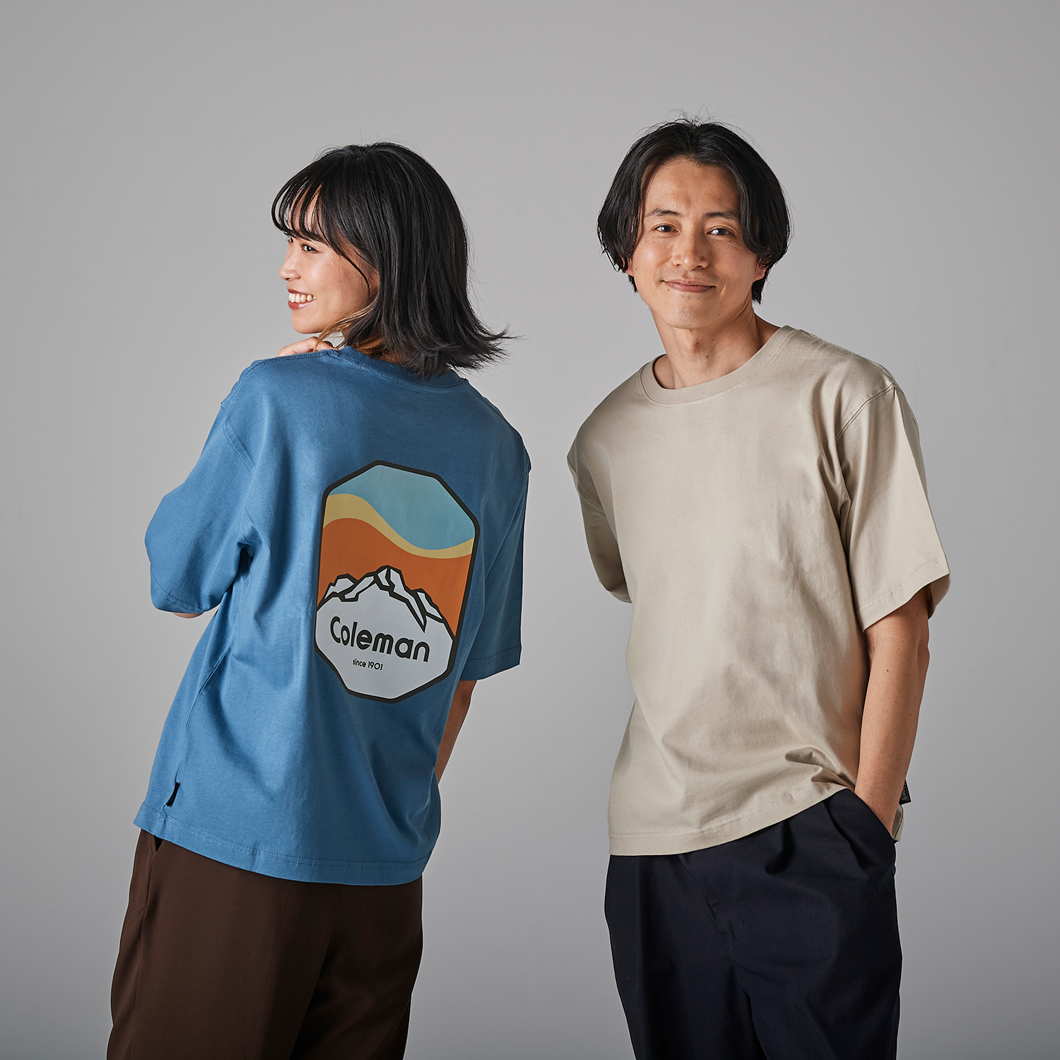 Tシャツ マウンテンプリント ブルー MD | アウトドア用品・キャンプ用品のコールマン【公式】オンラインショップ