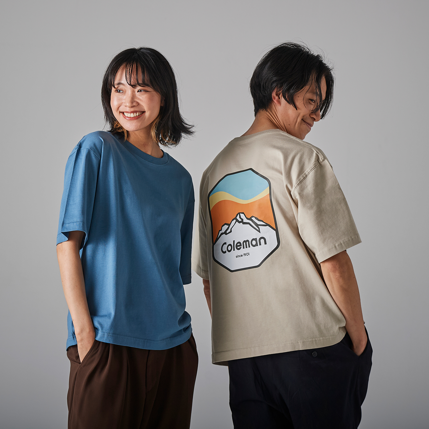 Tシャツ マウンテンプリント ベージュ MD | コールマン オンラインショップ