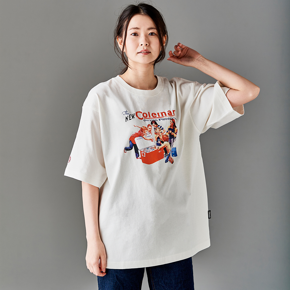 コールマン Tシャツ レトロプリント COOLER ホワイト LL | コールマン