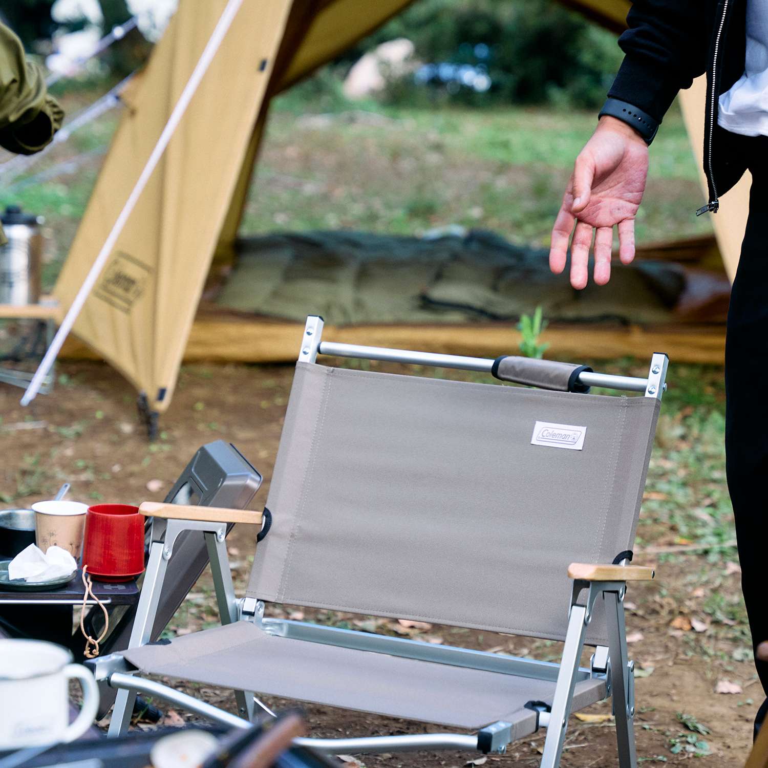 コールマン⛺️ コンパクトフォールディングチェア グレー