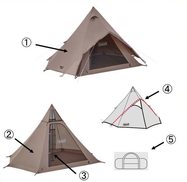 コールマン ティピー / ST（グレージュ）用インナーテント
