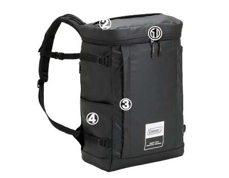 シールド30マットブラック外側ポケット