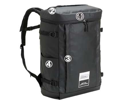 シールド35マットブラック外側ポケット