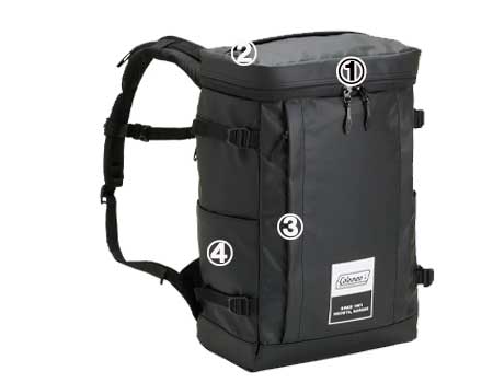 シールド25マットブラック外側ポケット