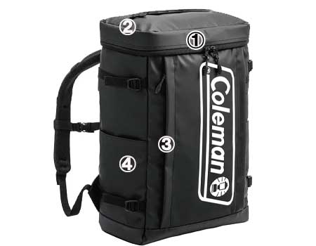 シールド35Bロゴホワイト外側ポケット