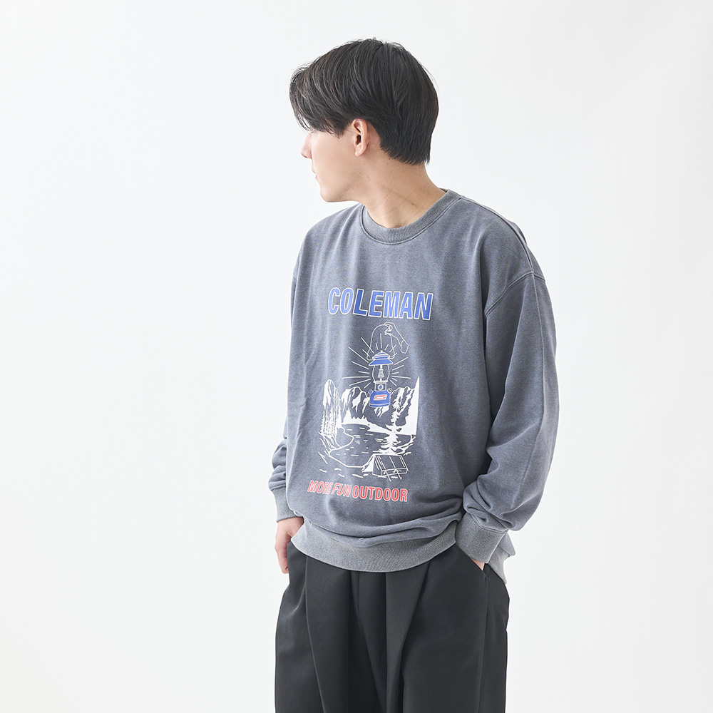スウェットクルー ランタン（チャコール）