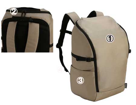 アトラス43グレージュ外側ポケット