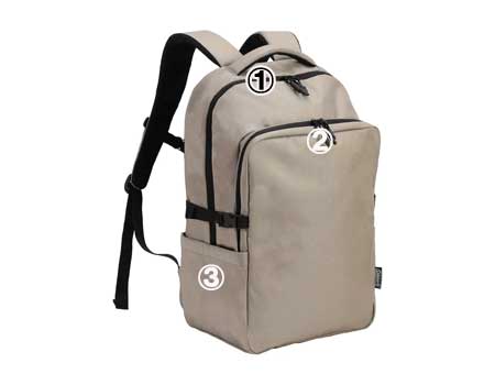 アトラス28グレージュ外側ポケット