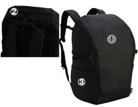 アトラス43ブラック外側ポケット