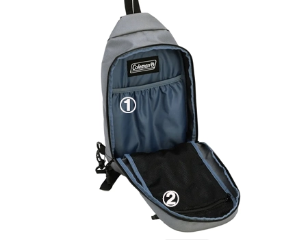 アトラスマルチスリングバッググレー内側ポケット