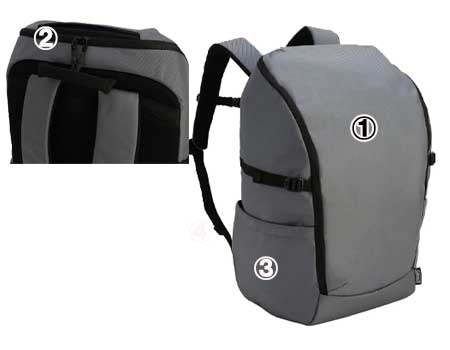 アトラス43グレー外側ポケット