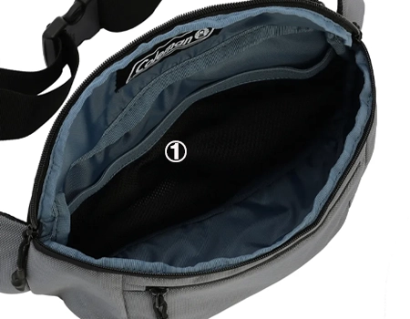 アトラスマルチウェストグレー内側ポケット