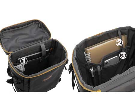 シールド25ヘザーブラックゴールド内側ポケット