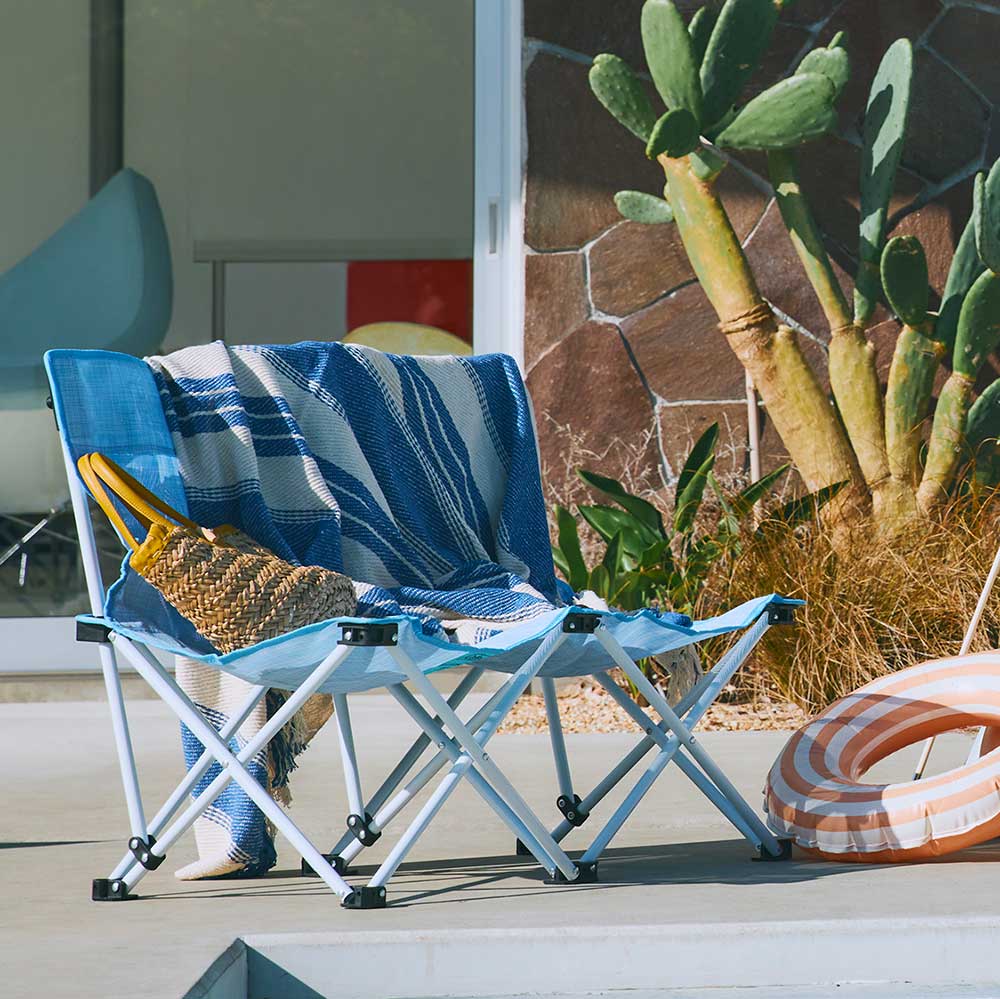 ファンチェアダブルメッシュ（クリスタルブルー）