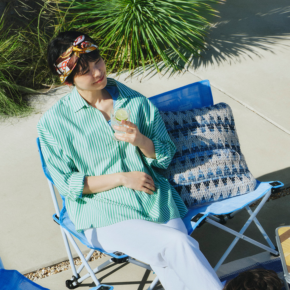 ファンチェアダブルメッシュ（クリスタルブルー）