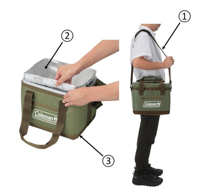 ①アルティメイトアイスクーラーⅡ/15L（オリーブ）用ベルト