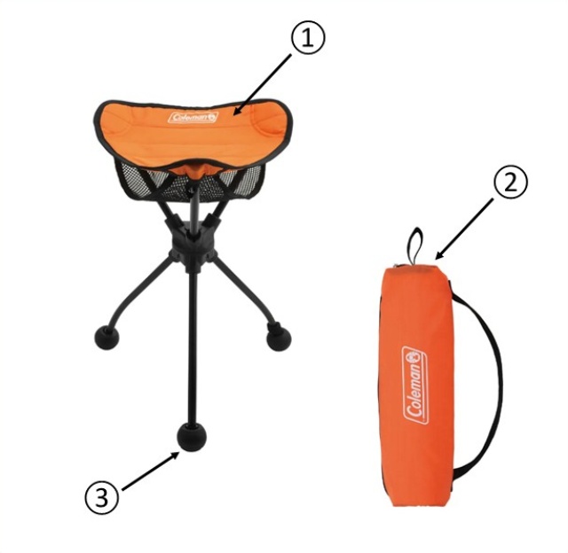 ②スツール360（オレンジ）用収納ケース