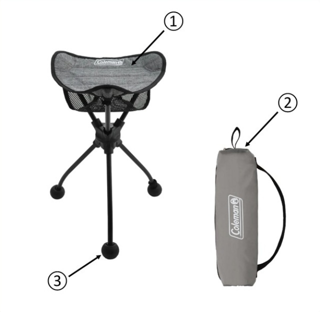 ②スツール360（グレー）用収納ケース