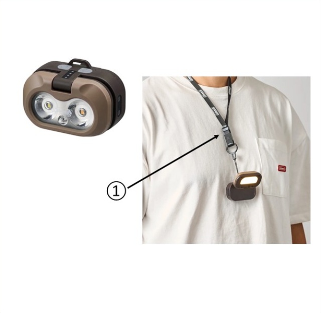 ①ハンズフリーライト用ネックストラップ