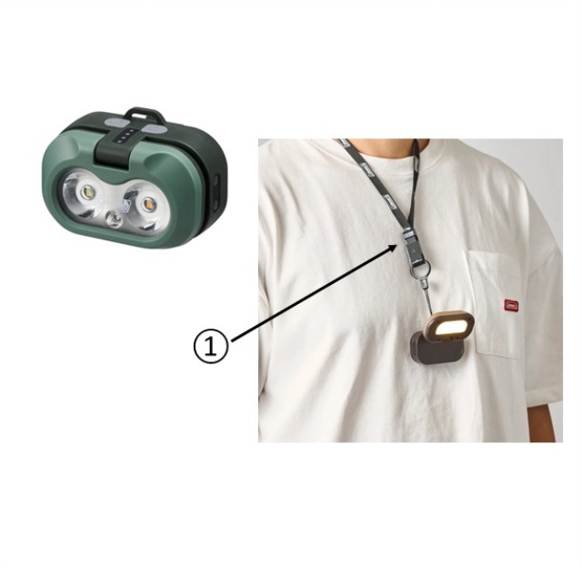 ①ハンズフリーライト用ネックストラップ