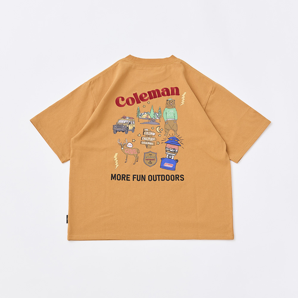 Tシャツ キャンププリント（ベージュ）