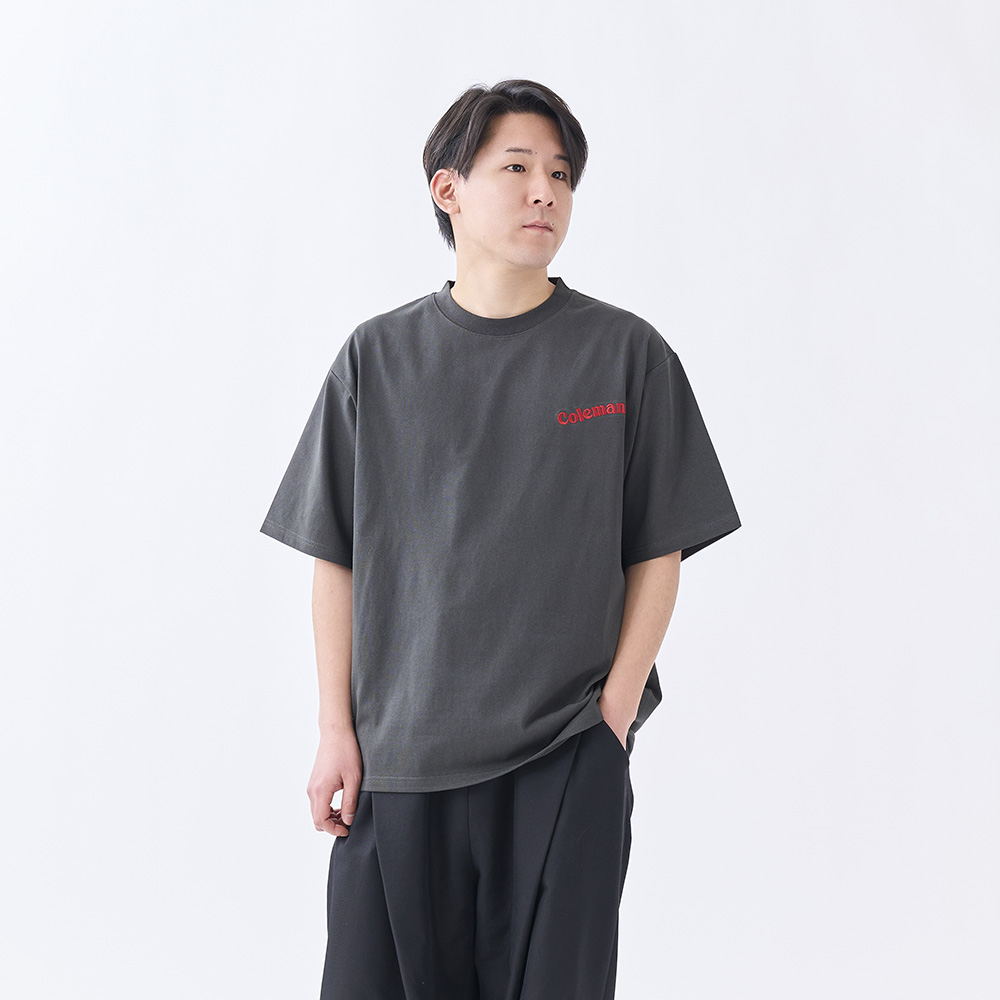 Tシャツ キャンププリント（チャコールグレー）