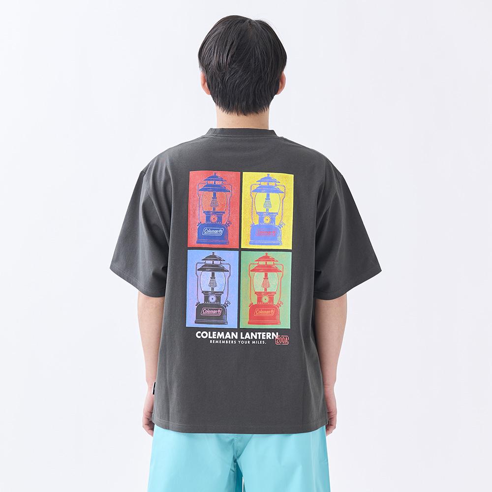 Tシャツ ポップアートプリント（チャコールグレー）