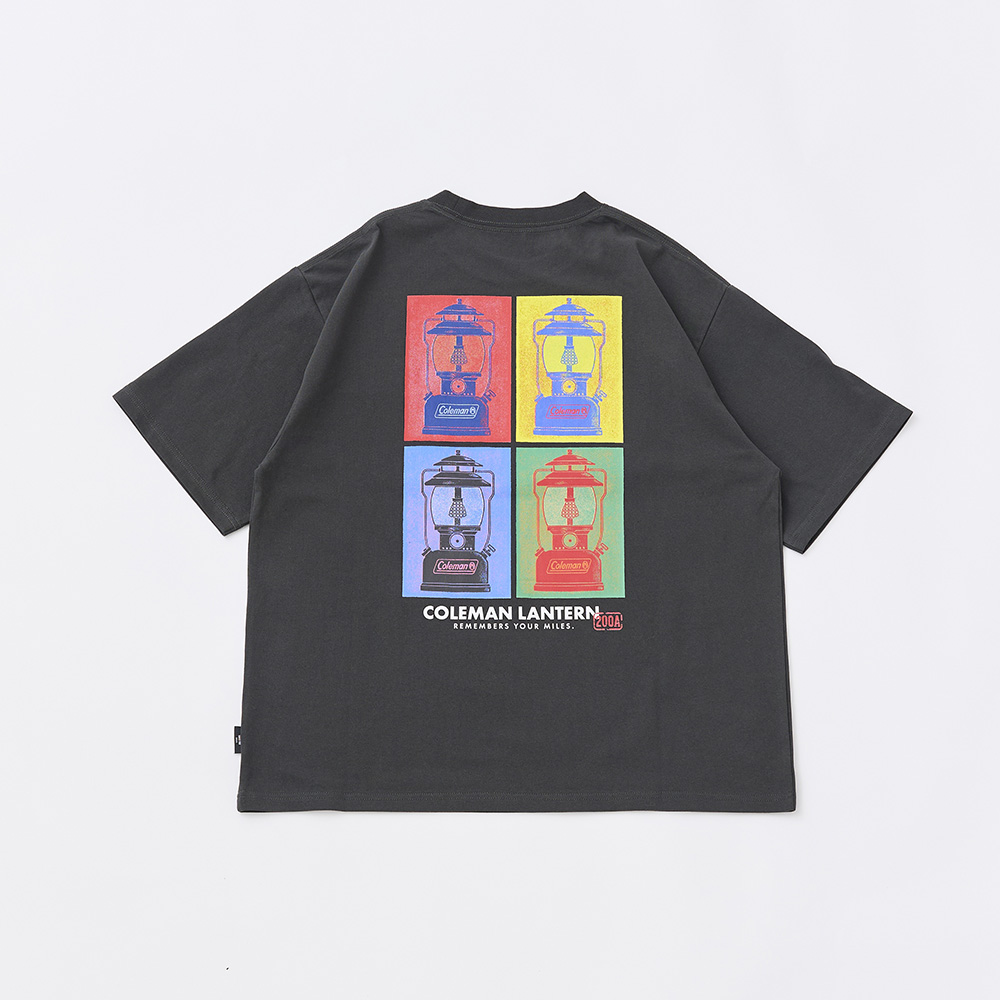 Tシャツ ポップアートプリント（チャコールグレー）