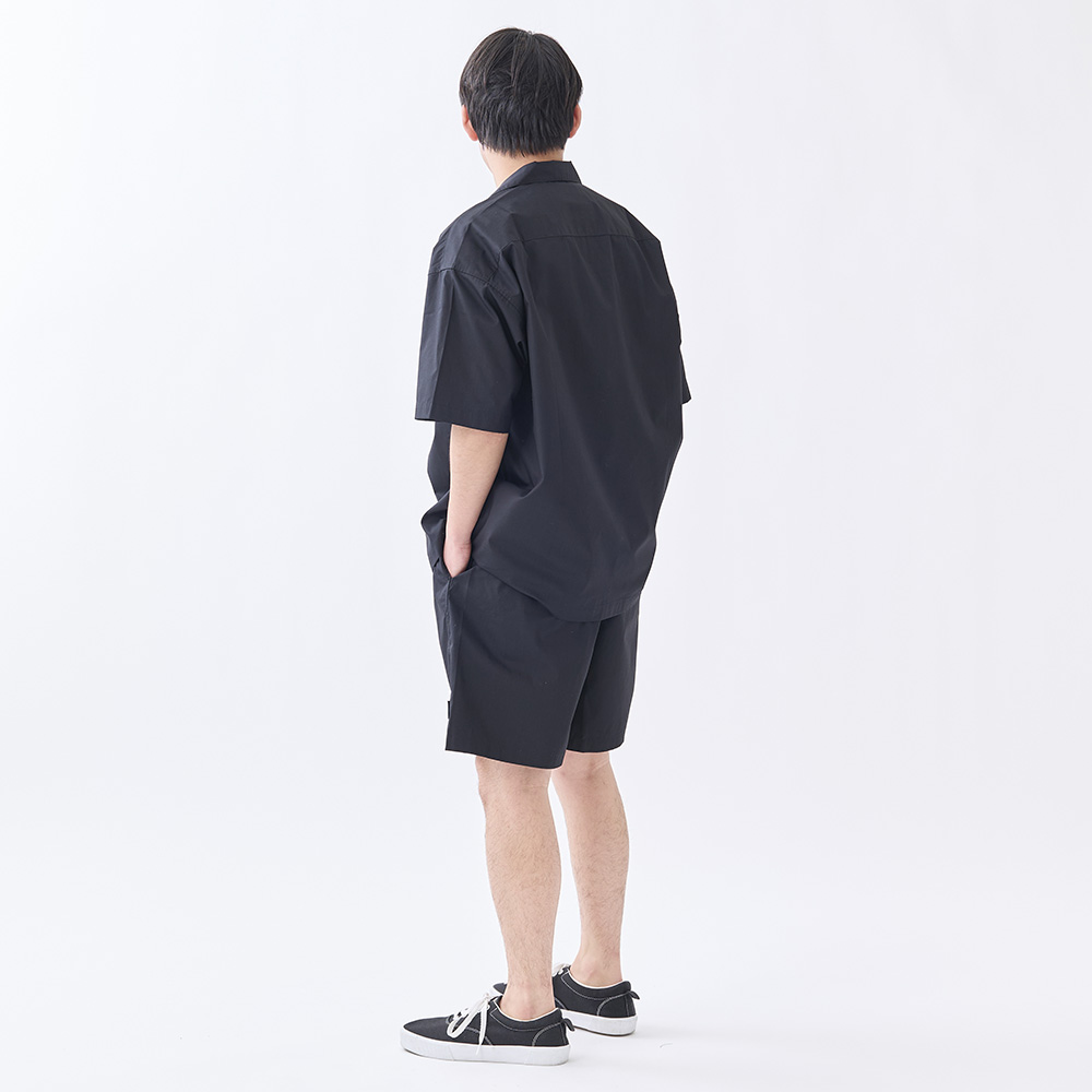 ゼロテックス オープンカラーシャツ（ブラック）