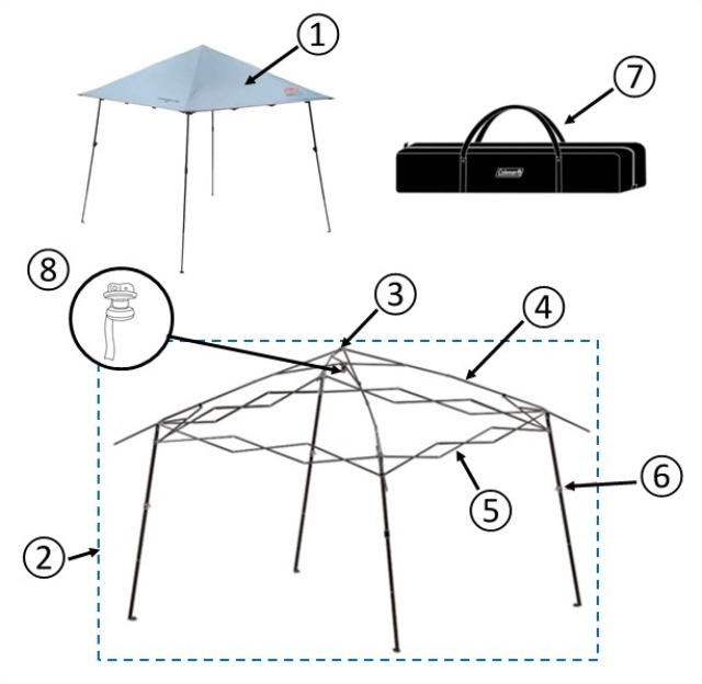 ④インスタントバイザーシェードⅣ /250 DR用ルーフフレーム