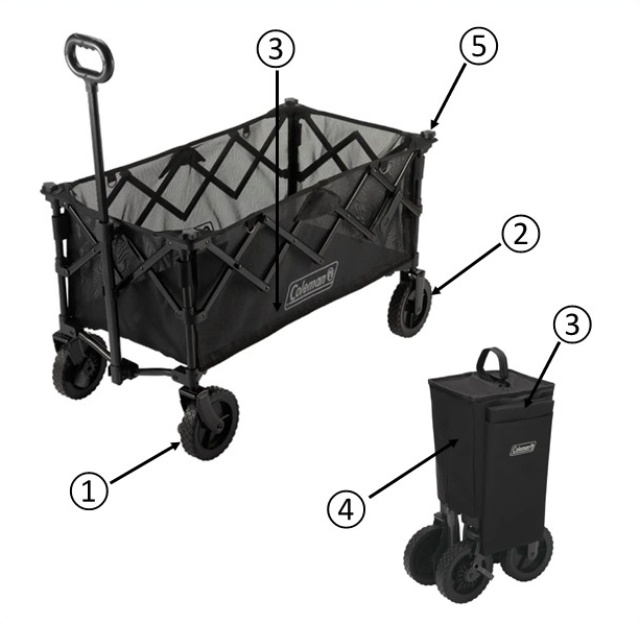 ⑤アウトドアワゴンNXメッシュ（ジェットブラック）用本体取付用スクリュー