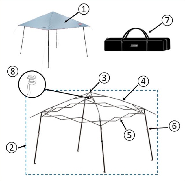 ⑦インスタントバイザーシェードⅣ/L DR用収納ケース
