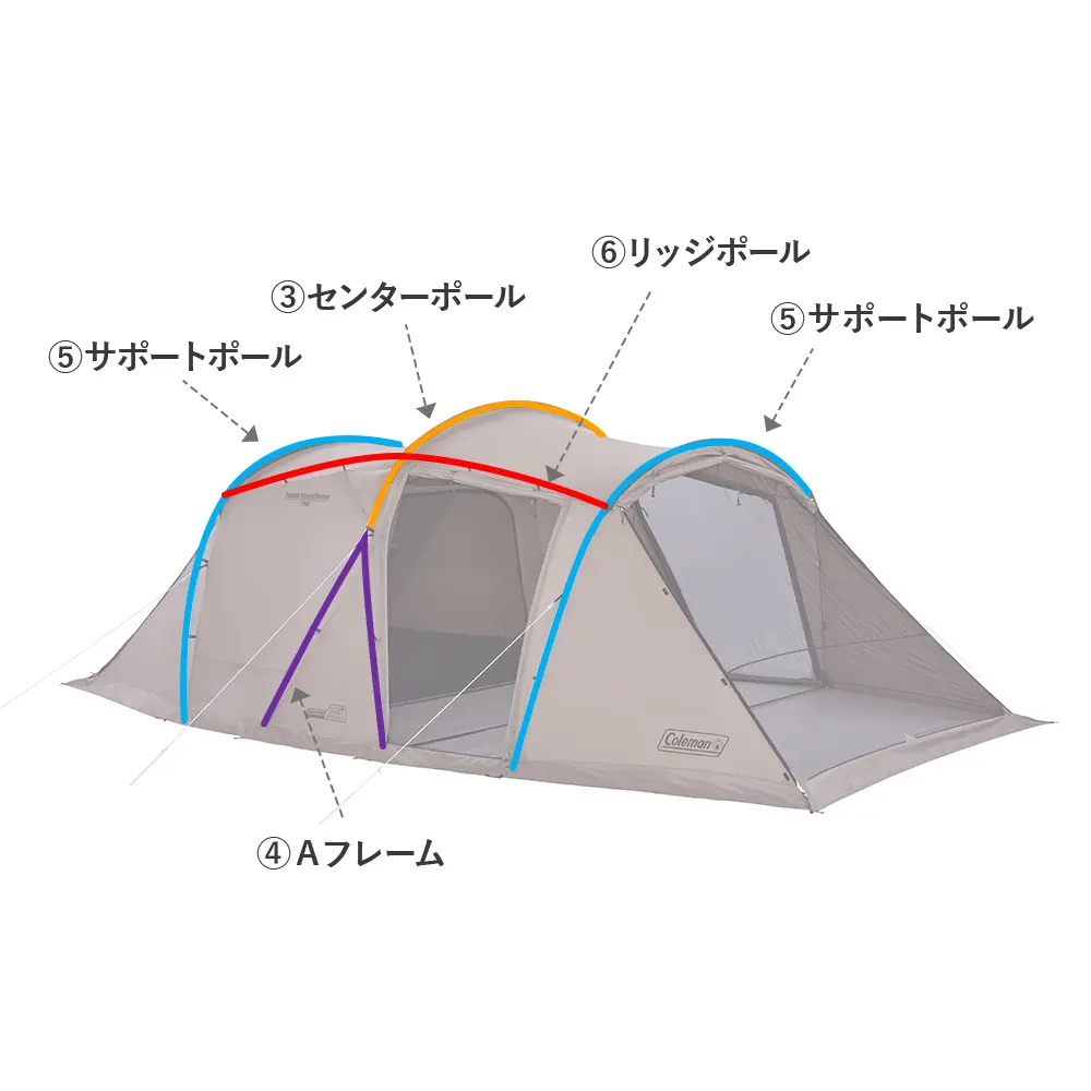 タフスピードドーム用センターポールの通販｜キャンプ用品のコールマン