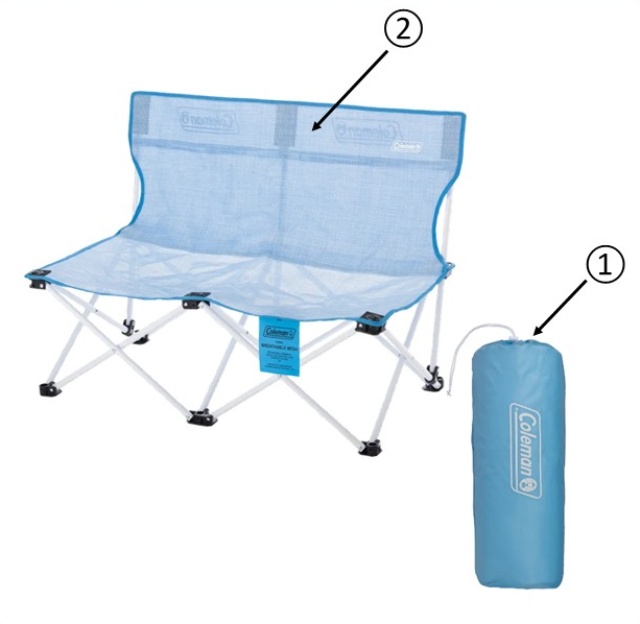 ②ファンチェアダブルメッシュ（クリスタルブルー）用シート