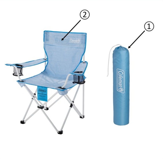 ②リゾートチェアメッシュ（クリスタルブルー）用シート