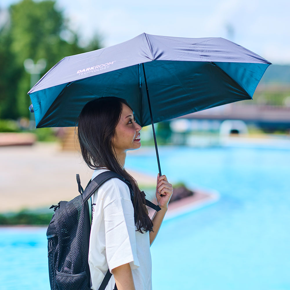 【母の日5月10日お届け】ギフトボックス入り 晴雨兼用日傘モバイルシェード 55DR ライト（ネイビー）