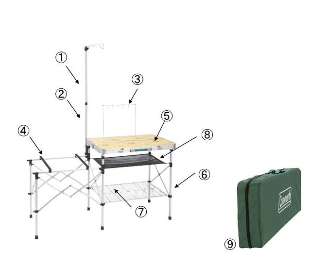 コールマン コンパクトキッチンテーブル用フレームセット | コールマン ...