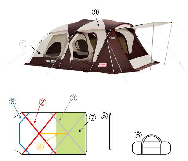 コールマン　テント　ウェザーマスター　2ルームハウス