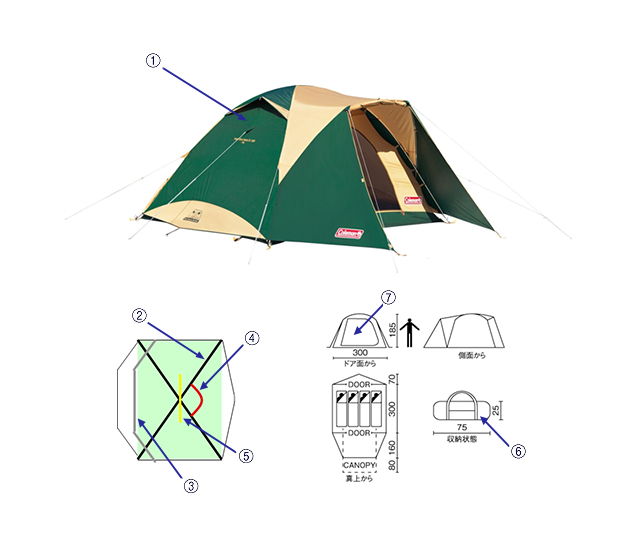 アウトドア テント/タープ コールマン タフワイドドーム Ⅳ/300 用インナーテント | コールマン 