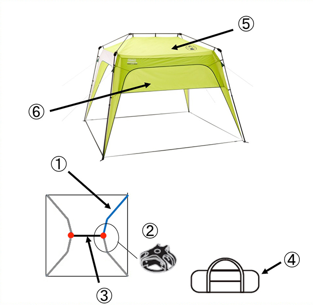 コールマン Coleman タープ インスタントシェード 300 ハーフフラップ