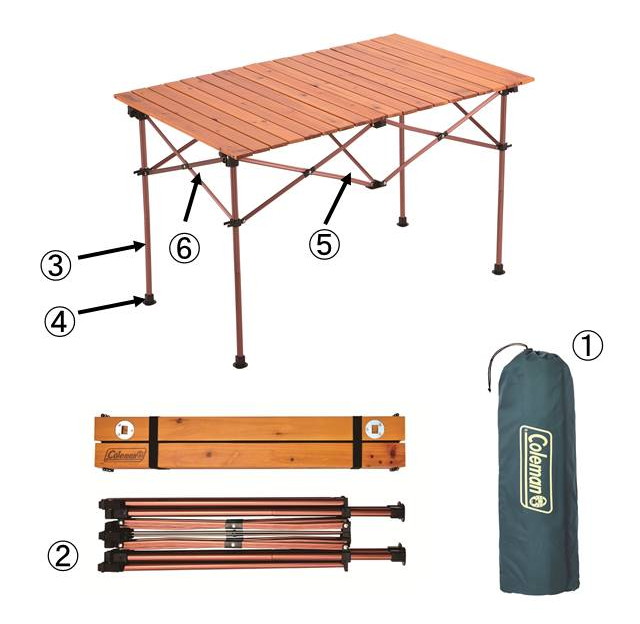 Coleman ナチュラルウッドロールテーブル 65 - テーブル
