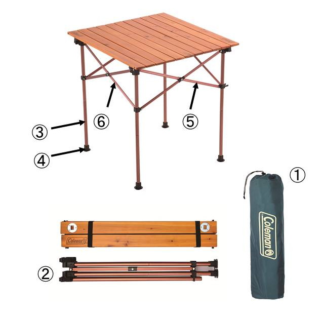 コールマン 収納ケース ナチュラルウッドロールテーブルクラシック/65