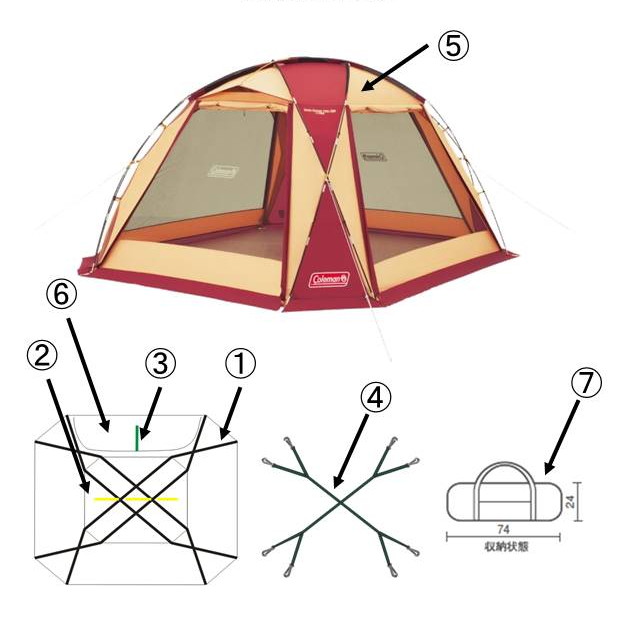 良品 Coleman/コールマン Dome Screen Tarp /380 - fawema.org