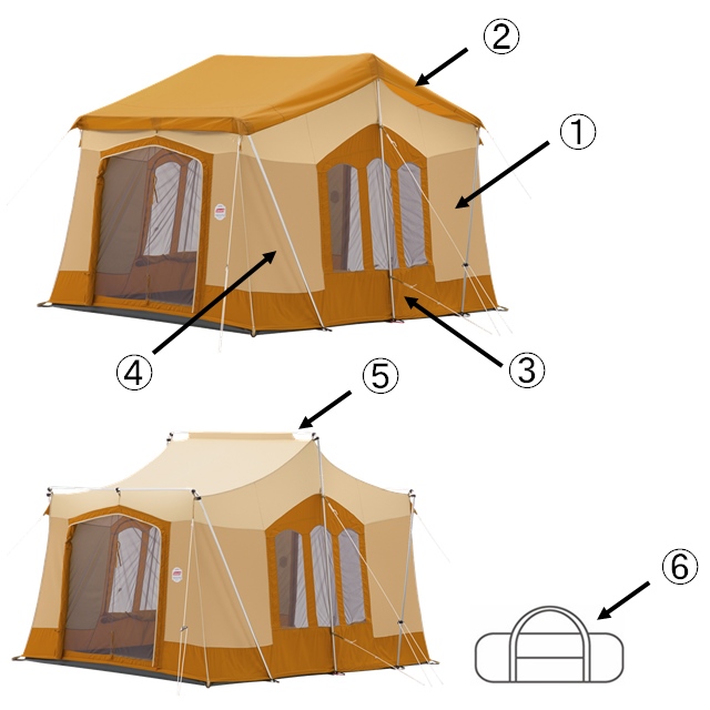 [値下げ]【送料込み】Coleman VILLA DEL MAR REVIVALテントの種類ロッジ型テント